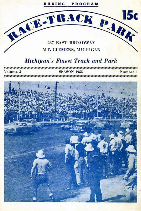 Mt. Clemens Race Track - 1955 Program From Dan Baumgarten